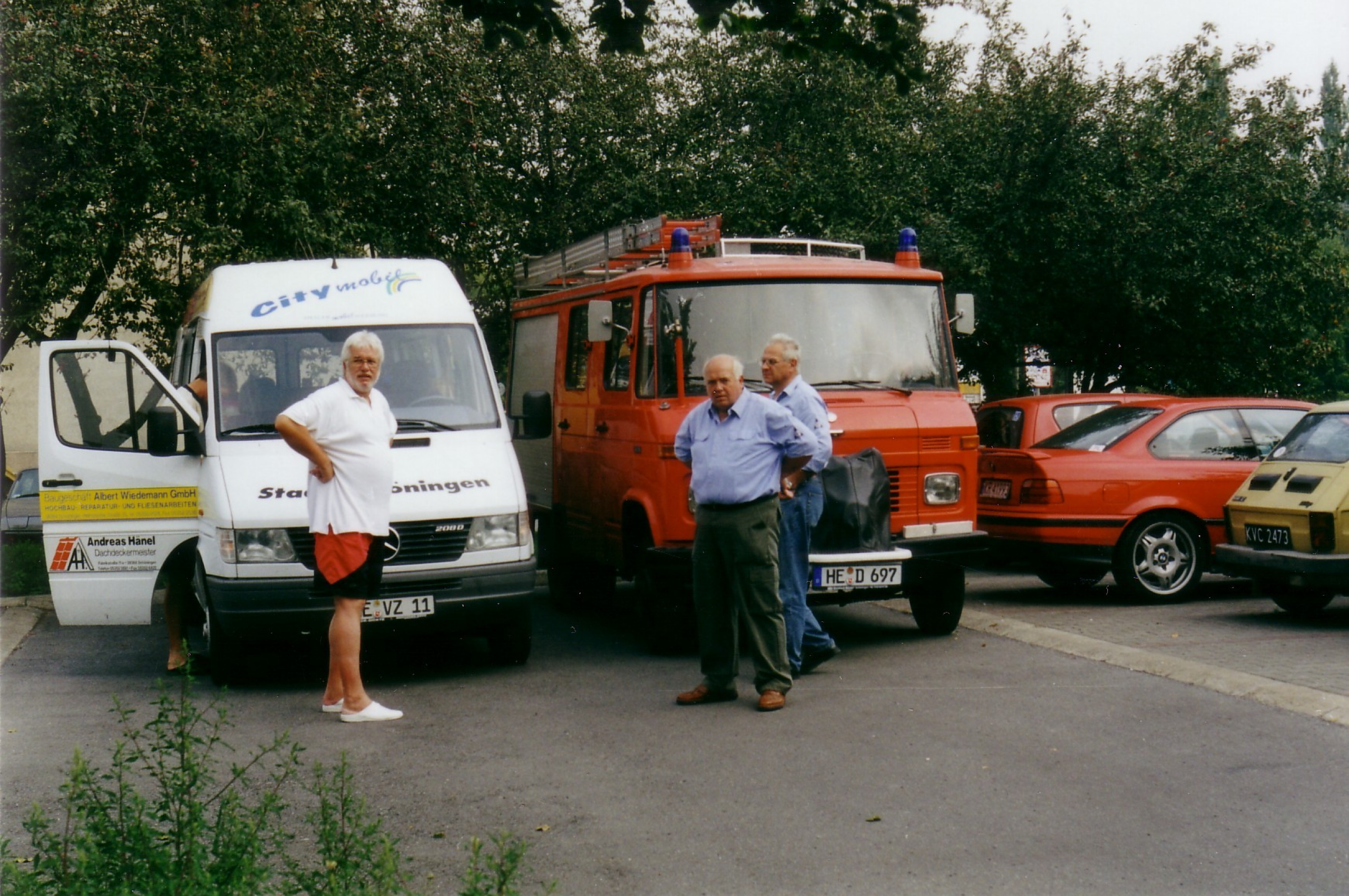 Übergabe Altes Feuerwehrauto in Solotschiw.