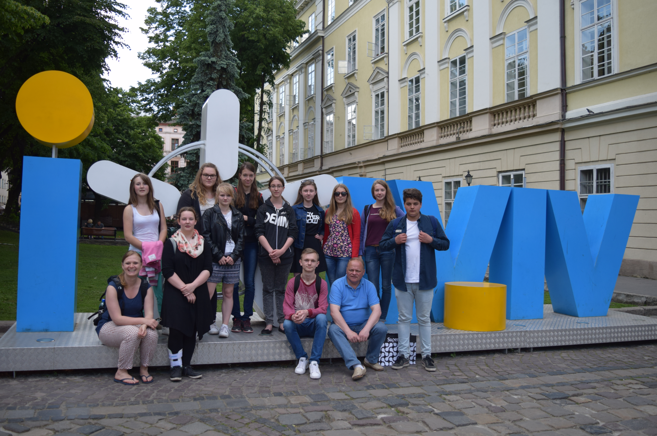 Schüleraustausch der Eichendorffschule mit der Schule II in Solotschiw Besuch Lwiw.